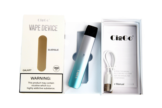 Rechargeable Vape Pod System Ciggo Galaxy 1.9 ML Aluminium Materials